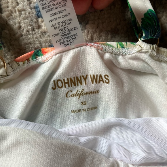 JOHNNY WAS Holly Butterfly Ruched One-Piece Swimsuit XS - Picture 5 of 5